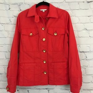 Cabi Ruffle back Utility Jacket